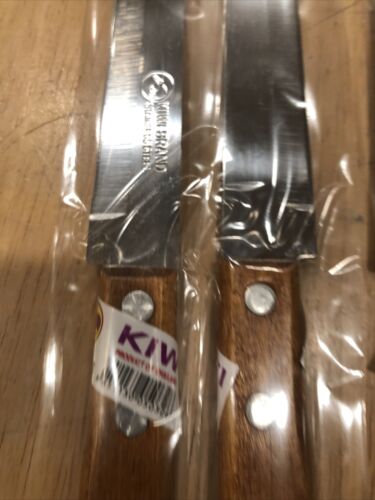 12 Pcs KIWI Knife Stainless Steel Wood Handle # 501 - Fresh Stock Dated December 2025