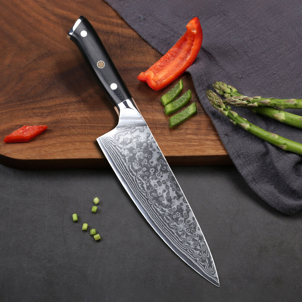 TURWHO 8inch Chef Knife 67-Layer Japanese VG10 Damascus Steel Kitchen Knives - Fresh Stock Dated February 2026