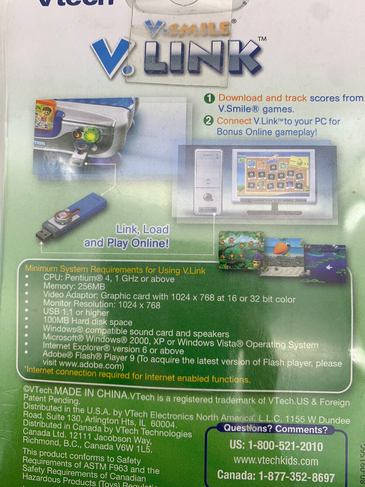 Vtech V Link Accessory For V-Smile, V-Motion, PC Pal - USB Adapter For PC - NEW - Fresh Stock Dated February 2026