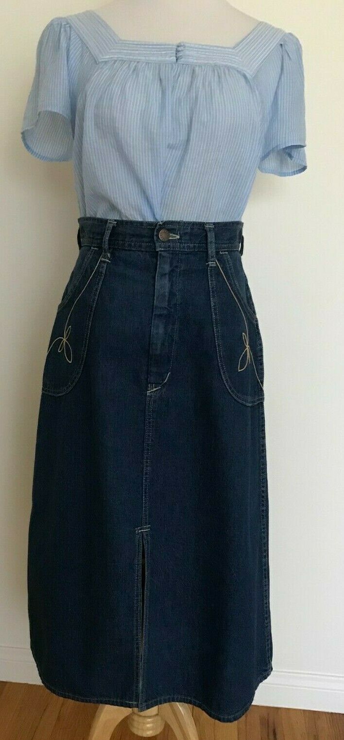 WESTERN BOHO RETRO DENIM SKIRT 🤠 - Fresh Stock Dated March 2026