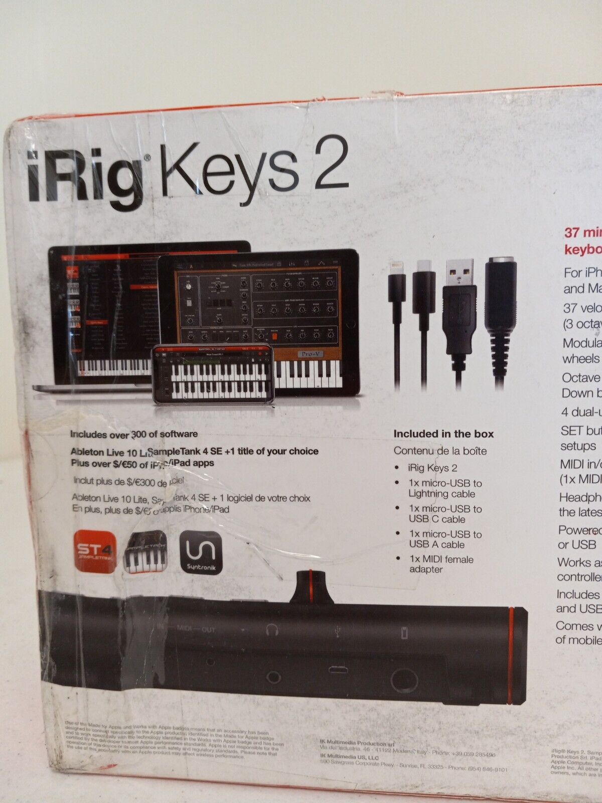 IK Multimedia iRig Keys 2 MIDI Keyboard Controller w/ 37 Mini Keys Open Box - Fresh Stock Dated February 2026