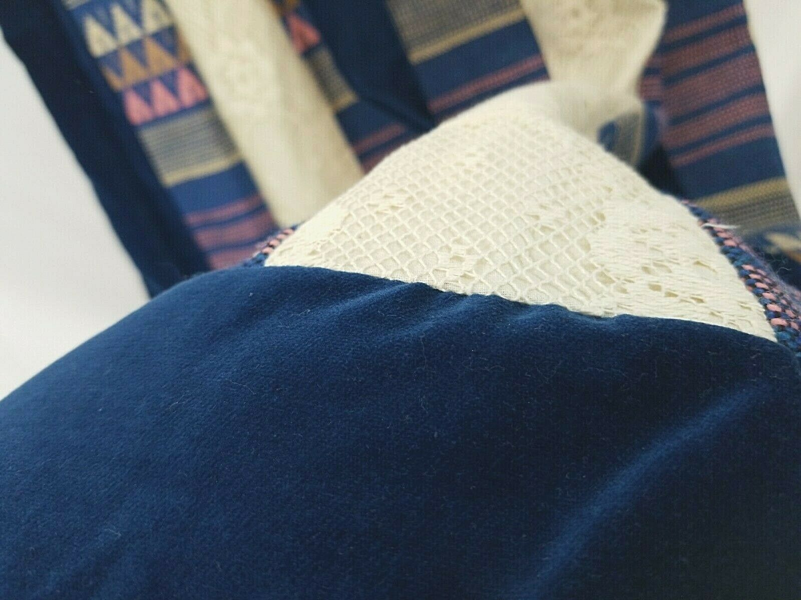 VTG  Chessa Davis Multicolor Boho Woven Velvet Lace Skirt  S/M - Fresh Stock Dated February 2026