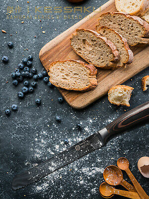 Kessaku 8-Inch Bread Knife - Samurai Series - High Carbon 7Cr17MoV Steel - Fresh Stock Dated December 2025