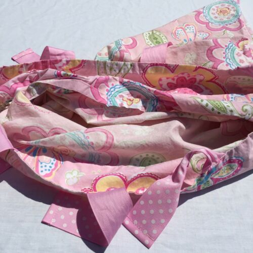 Pink Flowers Paisley Pillowcase Ribbon Ties Pottery Barn Kids Standard Cotton - Fresh Stock Dated December 2025