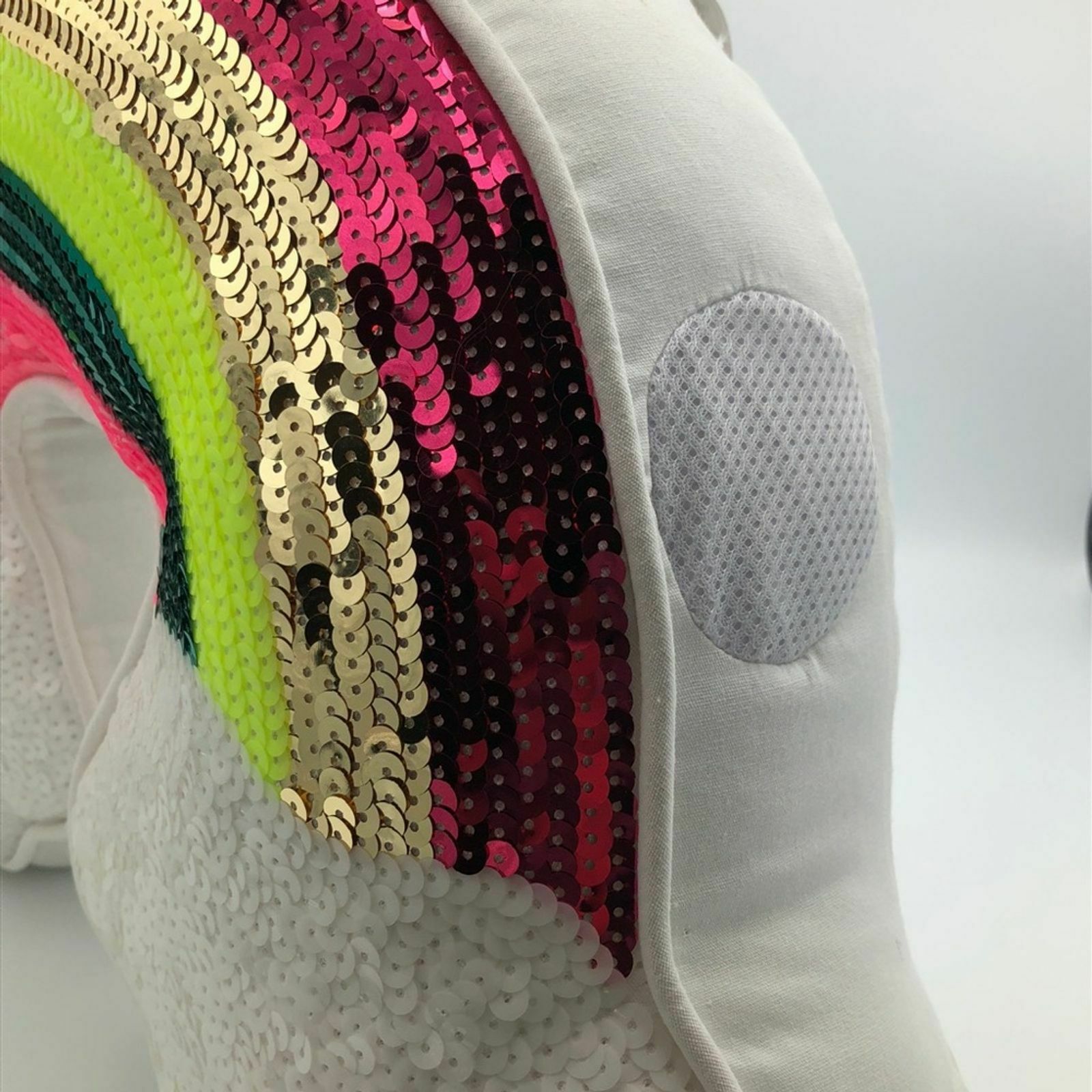 PB Teen Pottery Barn Teen Plush Rocking Rainbow Sequin Pillow Speakers Aux Cord - Fresh Stock Dated December 2025