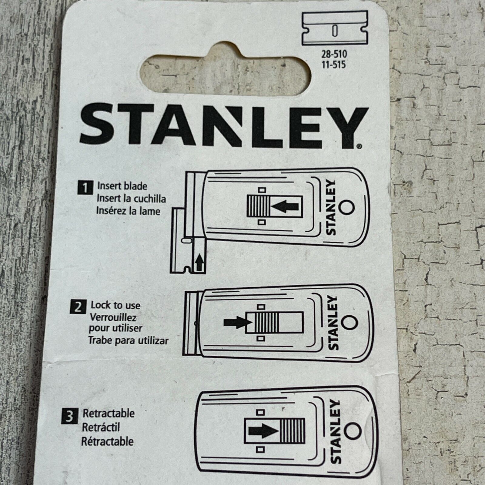 Stanley USA 28-500 Razor Blade Scraper w/ 5 Blades - Fresh Stock Dated February 2026