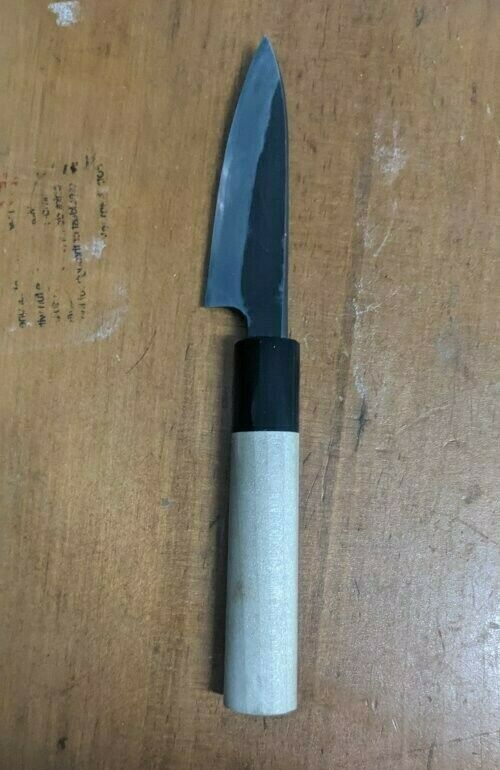 Hinoura Ajikataya White/Shirogami Petty 90 mm, Iron-clad (Carbon Knife Co) - Fresh Stock Dated December 2025