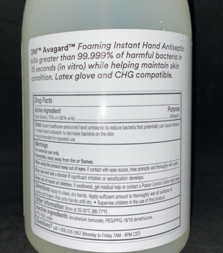 3M Avagard 16.9 oz Foaming Hand  Sanitizer 9321A - Fresh Stock Dated February 2026