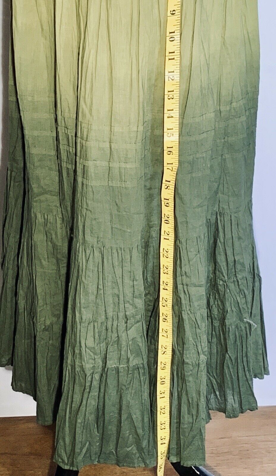 Bohemian Liz Claiborne Skirt Green Gypsy -Size Large Peasant Maxi - Fresh Stock Dated February 2026