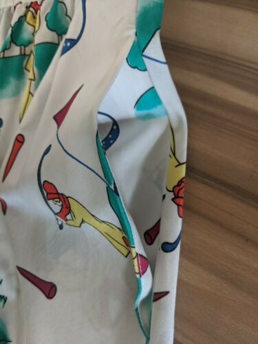 Vintage Women's A Line Swing Skirt Button Front Golf Print Size 10 - Fresh Stock Dated February 2026