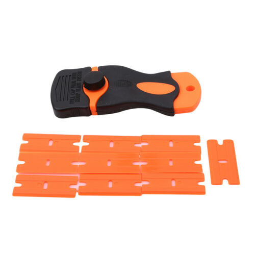 10 x Plastic Edge  Mini Razor Scraper Removes Paint Glue Auto Sticker  LI - Fresh Stock Dated February 2026