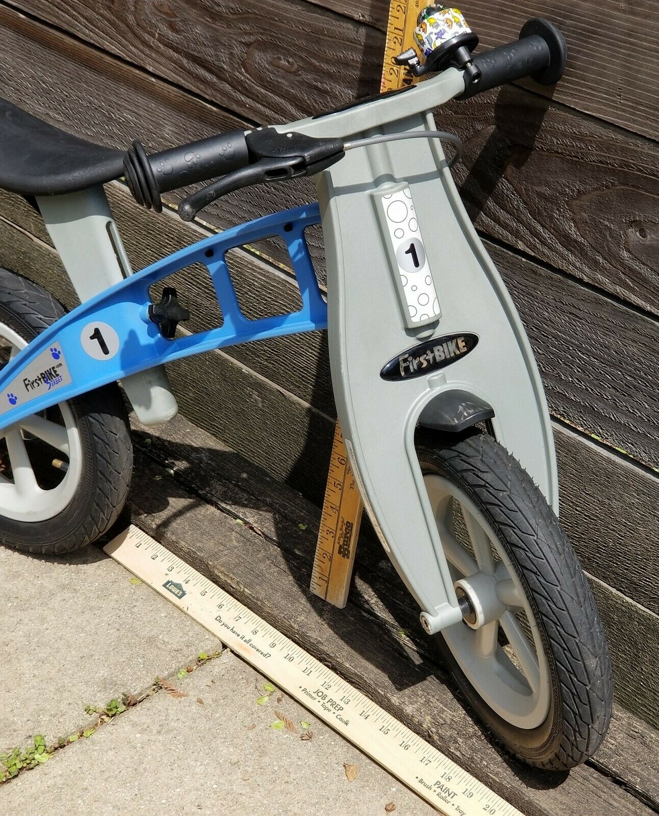 FIRSTBIKE Balance BIKE Blue STREET L2021 w/ Brake LOWERING KIT Box MONO SKI SET - Fresh Stock Dated February 2026