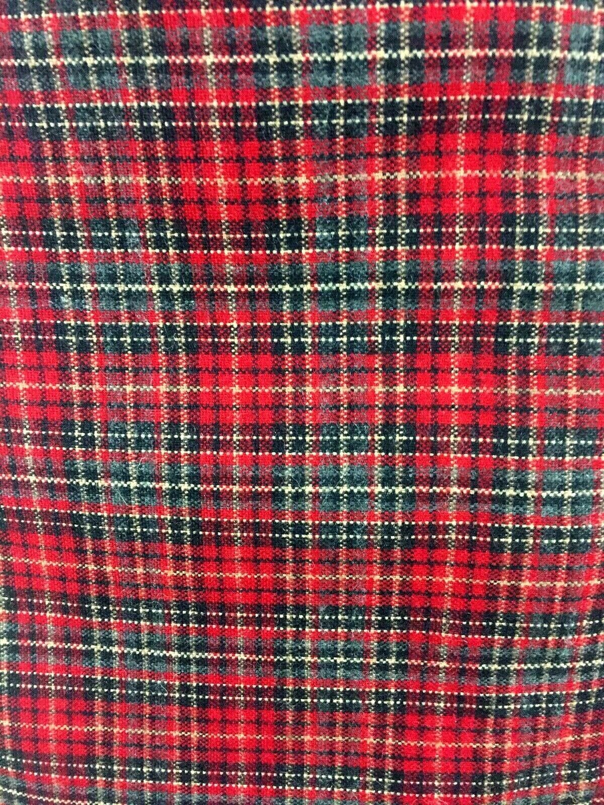 Vintage Size Medium Red Tartan Plaid Wrap Straight Pencil Midi Skirt - Fresh Stock Dated February 2026