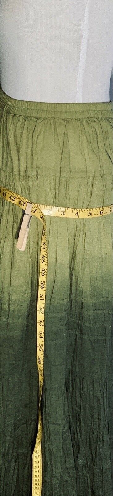 Bohemian Liz Claiborne Skirt Green Gypsy -Size Large Peasant Maxi - Fresh Stock Dated February 2026