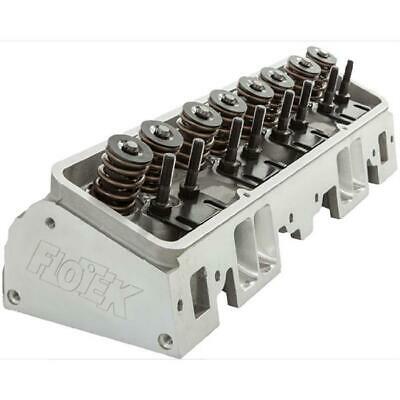 Flo-Tek SBC 350 Chevy Aluminum Assembled 64cc Cylinder Head w/ Studs Guideplates - Fresh Stock Dated February 2026