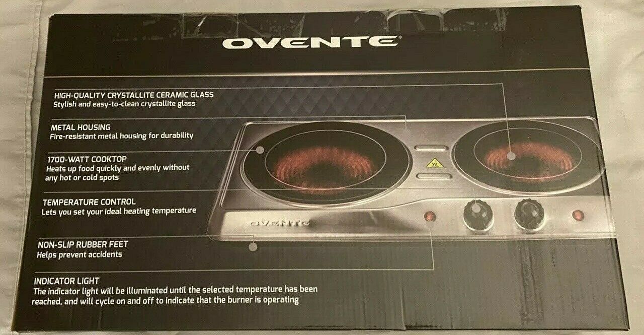 OVENTE BGI102S 1700W Electric Infrared Burner - Fresh Stock Dated December 2025
