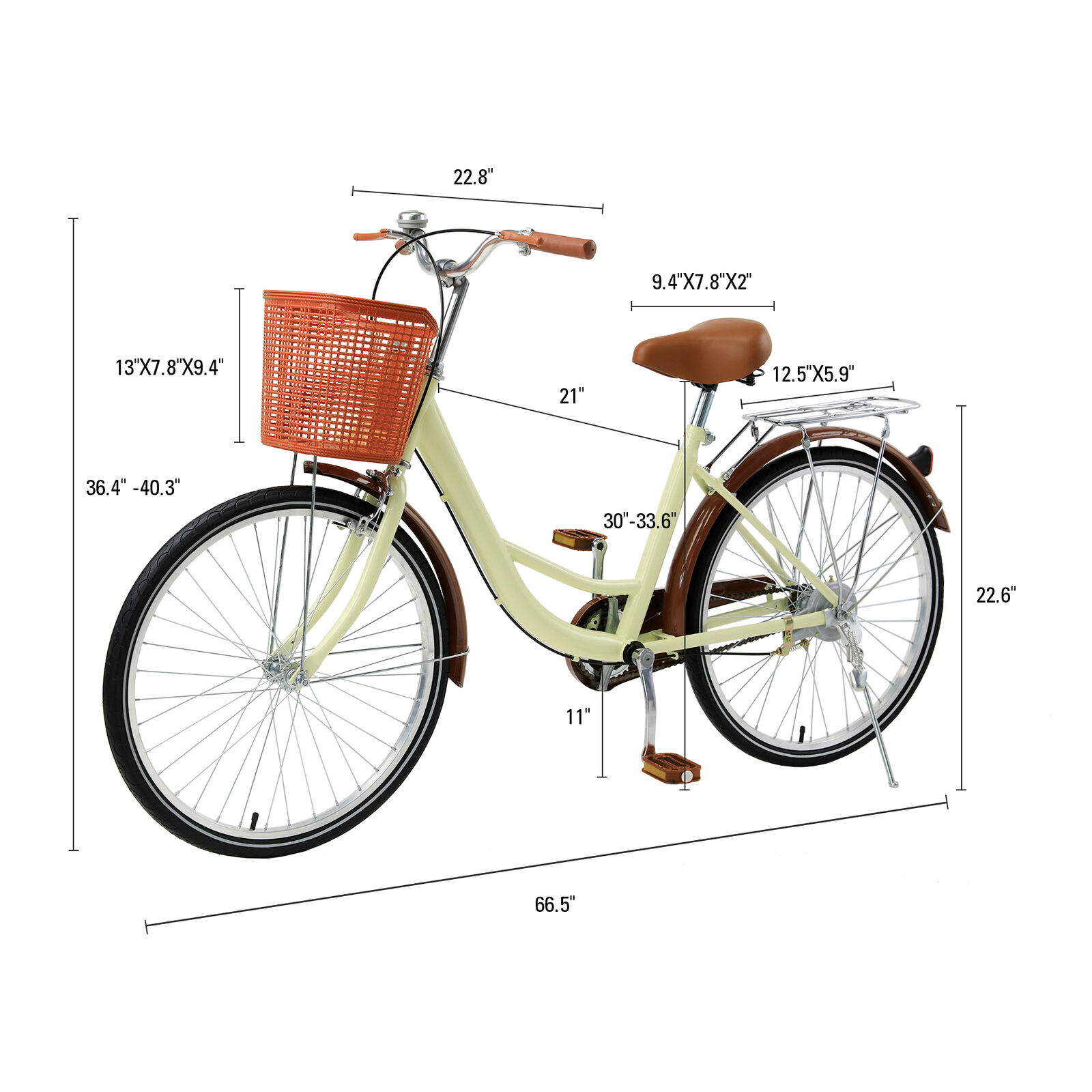 Beach Cruiser 26'' Bicycle Step-through Frame Comfort Classic Ride - Fresh Stock Dated December 2025
