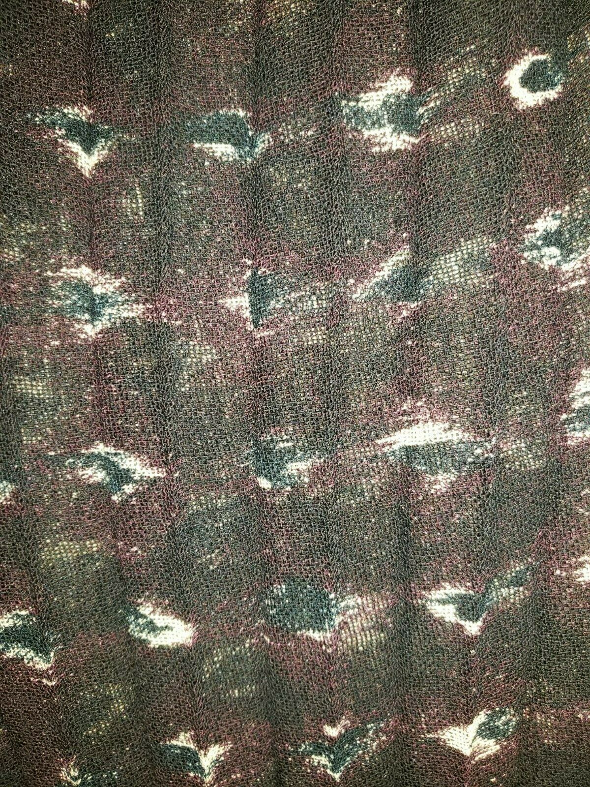 VTG KRIZIA Skirt L/XL Vintage Italian 90s Maxi Brushstroke Pleated Lettuce Hem - Fresh Stock Dated February 2026