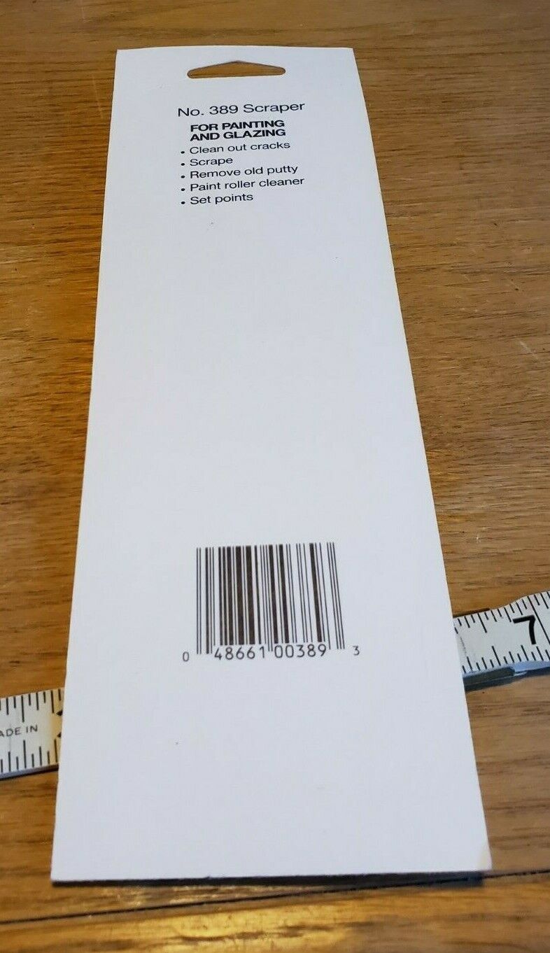 Vintage NOS Warner Accuracy Tool #389 Scraper Made in U.S.A - Fresh Stock Dated February 2026