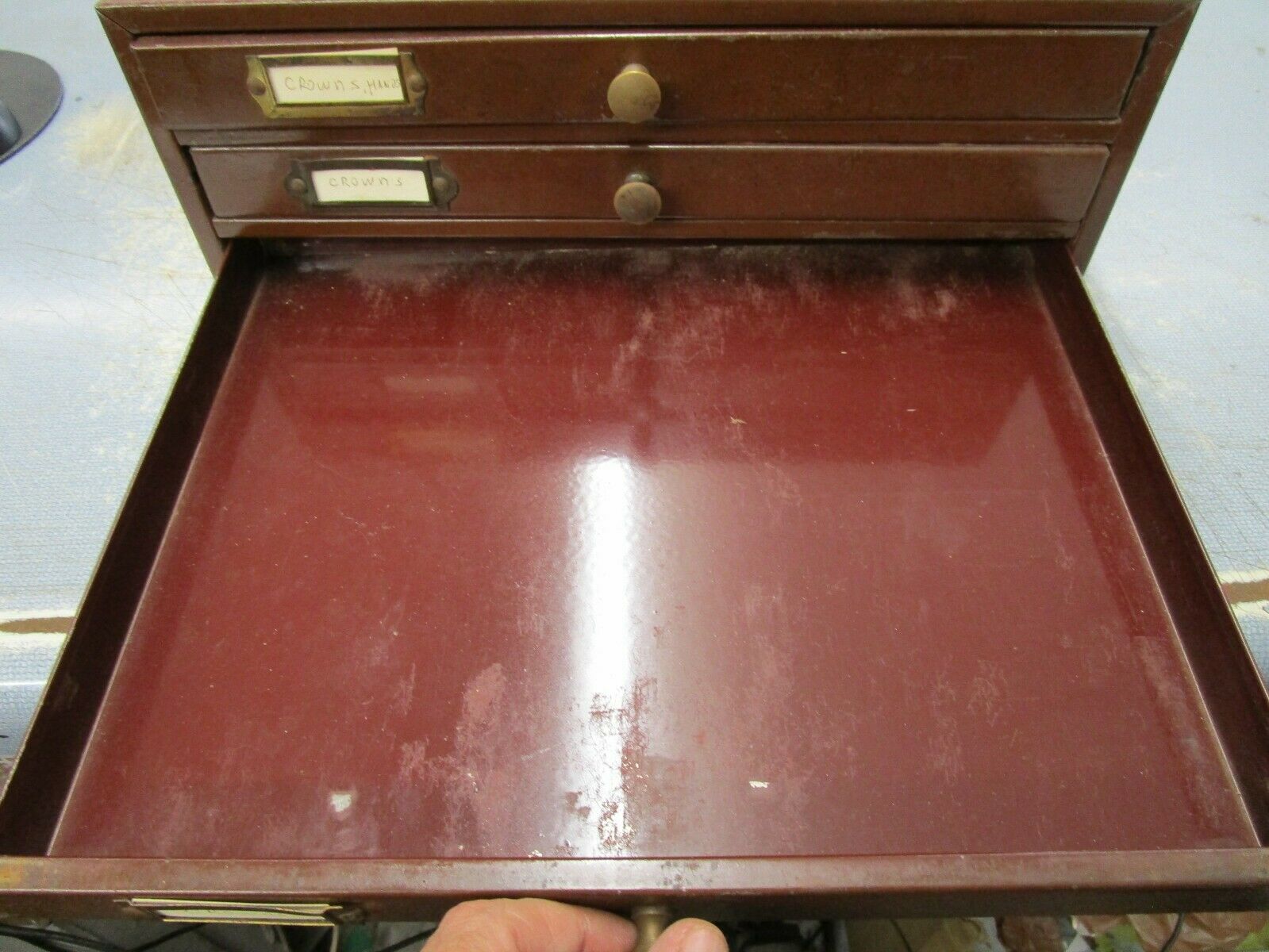 Vintage Swartchild 3 Drawer Metal Watch Parts Cabinet Watchmaker Repair Parts - Fresh Stock Dated February 2026