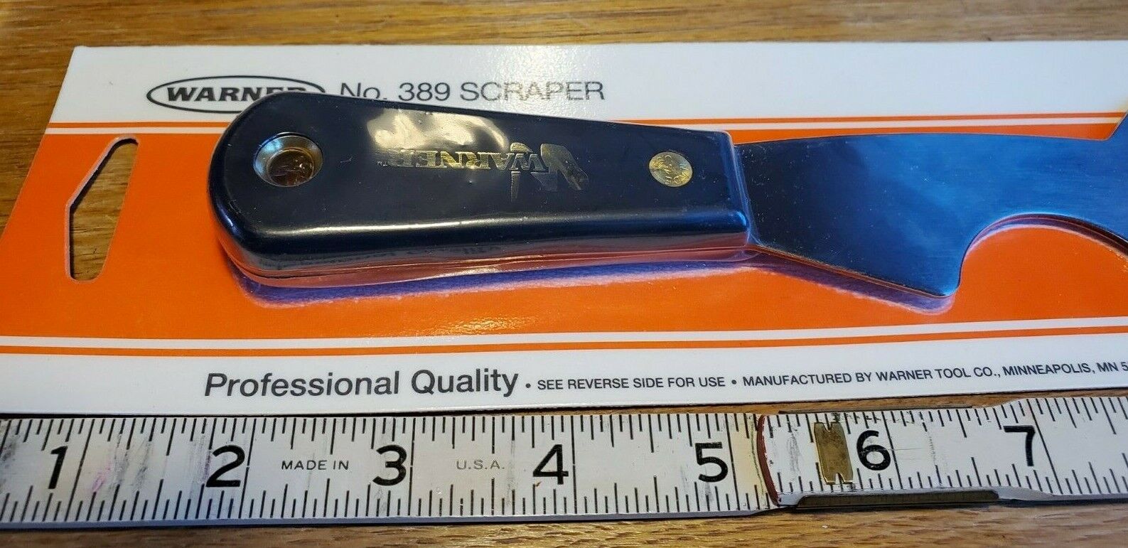 Vintage NOS Warner Accuracy Tool #389 Scraper Made in U.S.A - Fresh Stock Dated February 2026