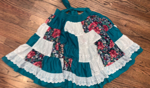 Vintage Square Up Dancing Patchwork Floral Lace Prairie Skirt Full Circle Small - Fresh Stock Dated February 2026