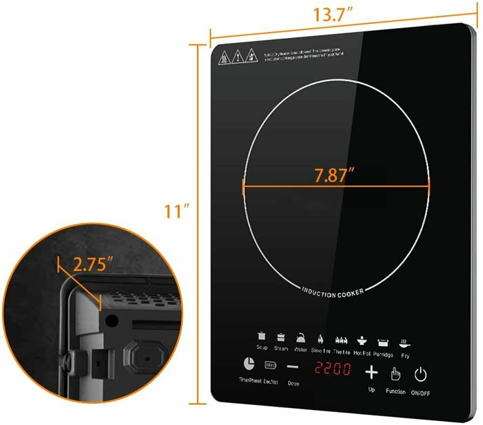 Portable Kitchen Electric Induction Cooktop 2200W Stove Hotplate Cooker US Stock - Fresh Stock Dated February 2026
