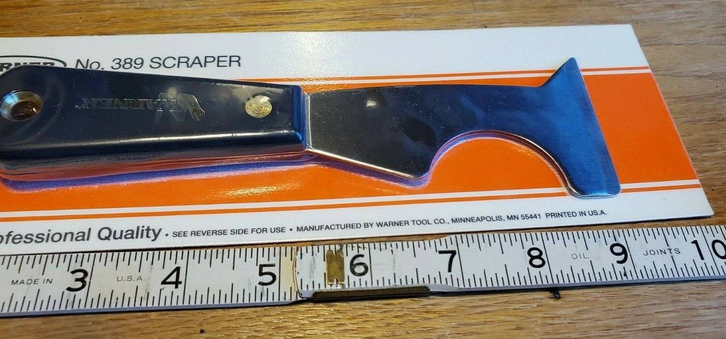 Vintage NOS Warner Accuracy Tool #389 Scraper Made in U.S.A - Fresh Stock Dated February 2026