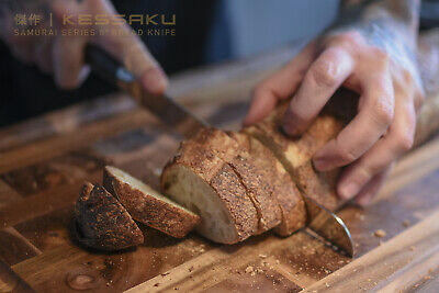 Kessaku 8-Inch Bread Knife - Samurai Series - High Carbon 7Cr17MoV Steel - Fresh Stock Dated December 2025