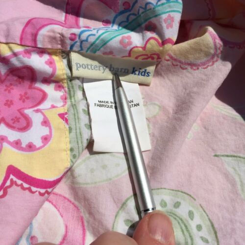 Pink Flowers Paisley Pillowcase Ribbon Ties Pottery Barn Kids Standard Cotton - Fresh Stock Dated December 2025