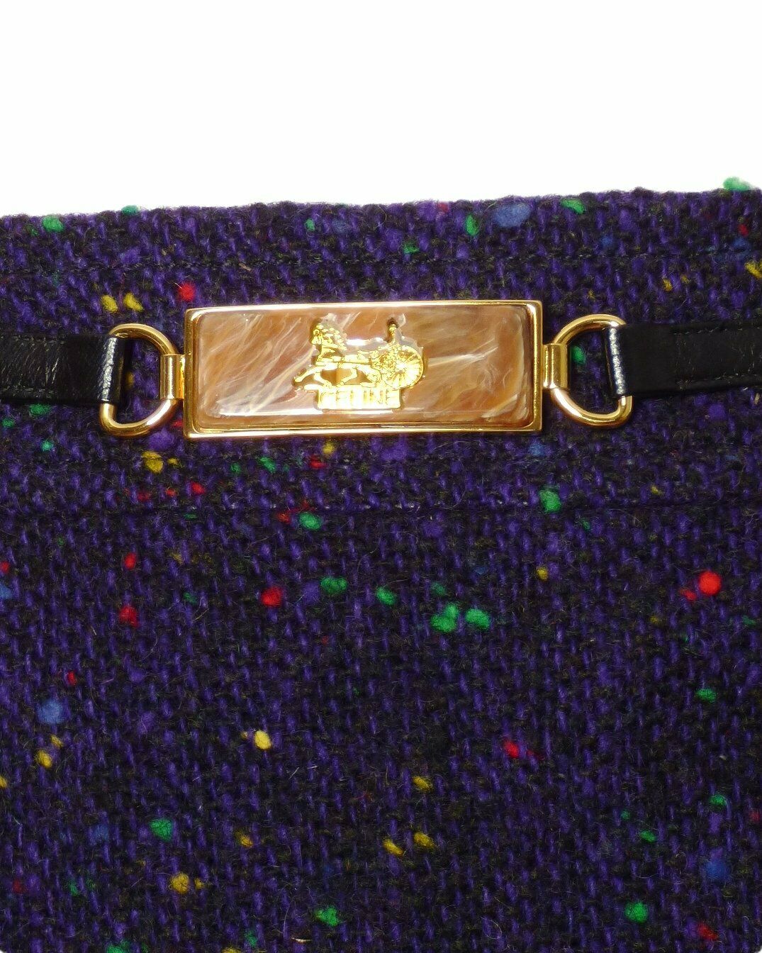 CELINE-1980s Purple Wool Fleck Skirt, Size-10 - Fresh Stock Dated December 2025