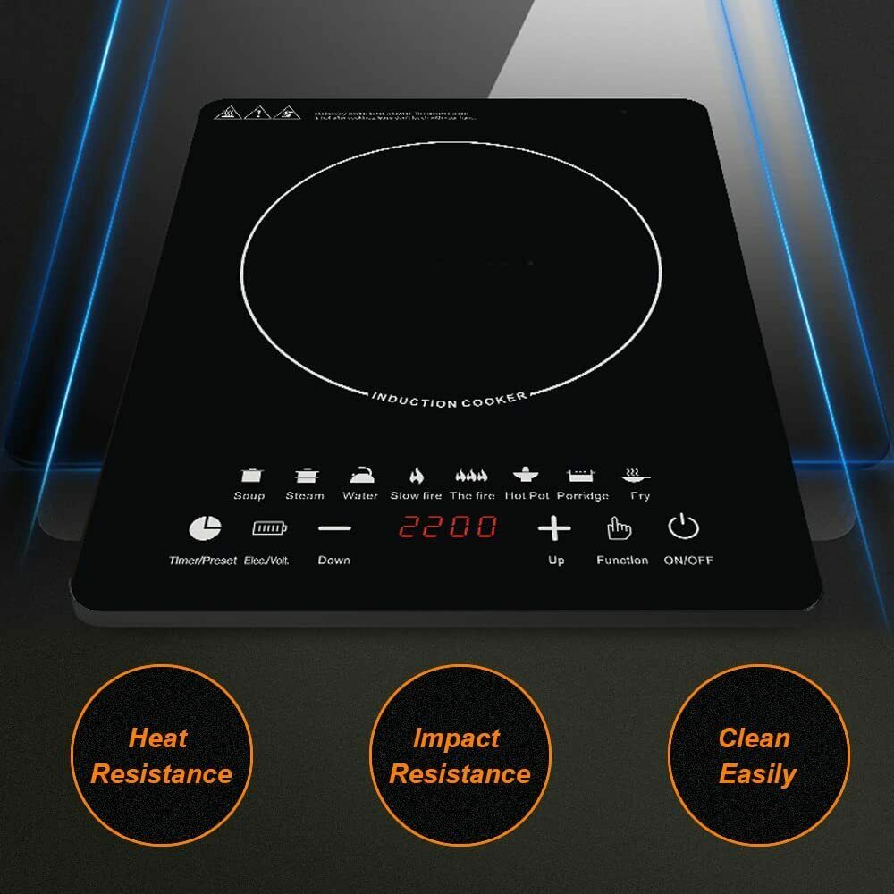 Portable Kitchen Electric Induction Cooktop 2200W Stove Hotplate Cooker US Stock - Fresh Stock Dated February 2026