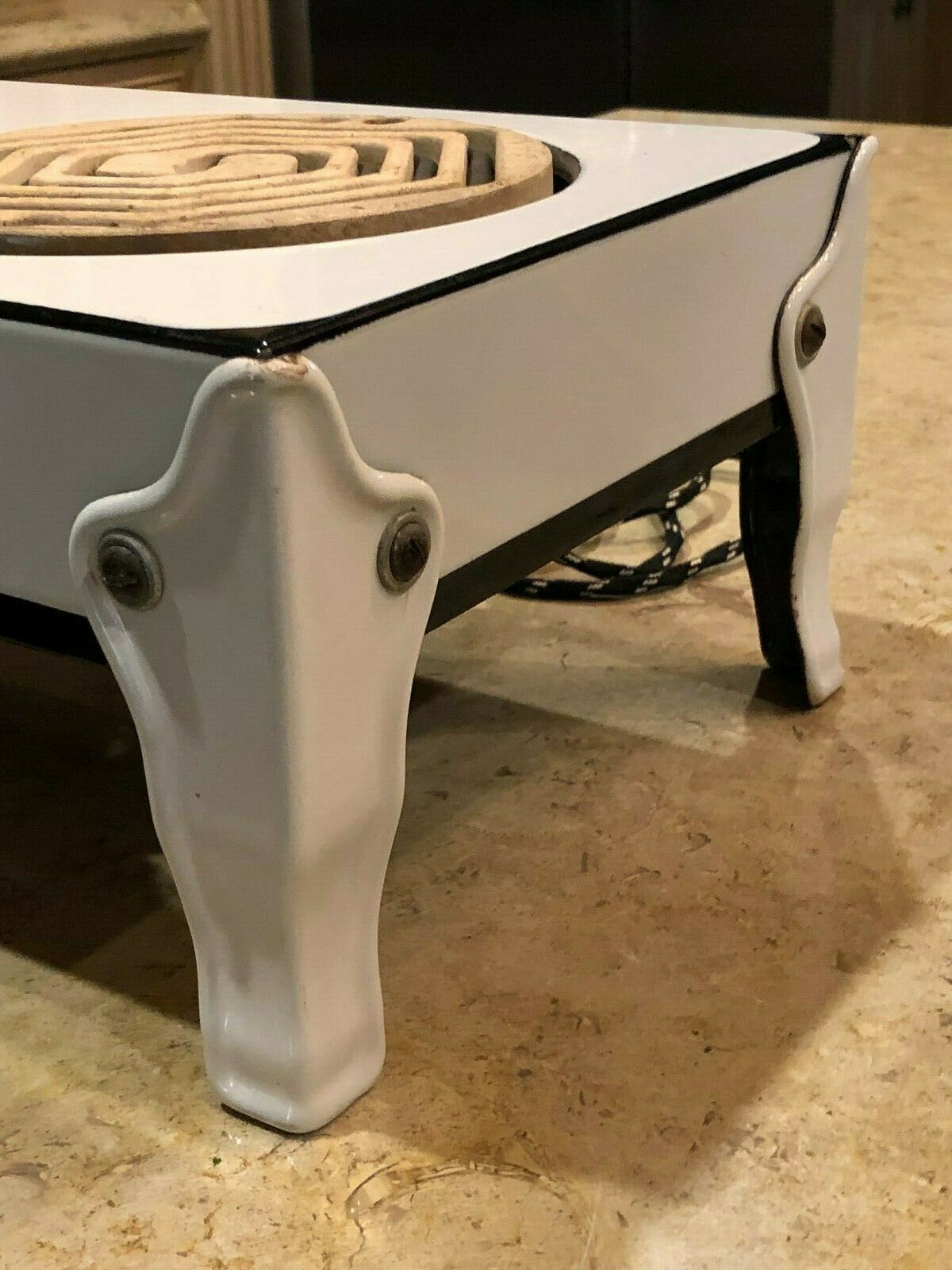 Rare Antique 1930's Hotpoint Enamel 2 Burner Stove - Fresh Stock Dated December 2025