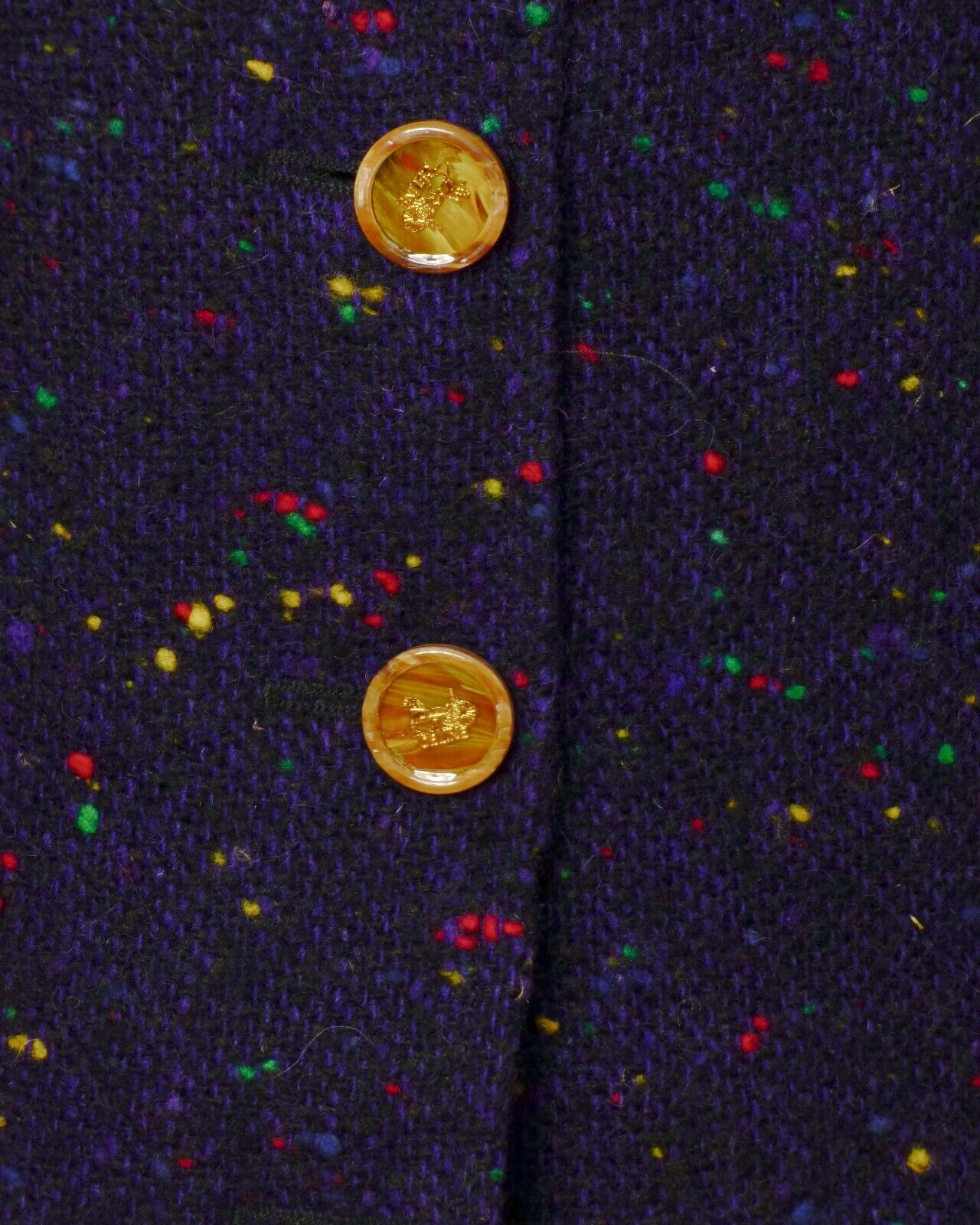 CELINE-1980s Purple Wool Fleck Skirt, Size-10 - Fresh Stock Dated December 2025