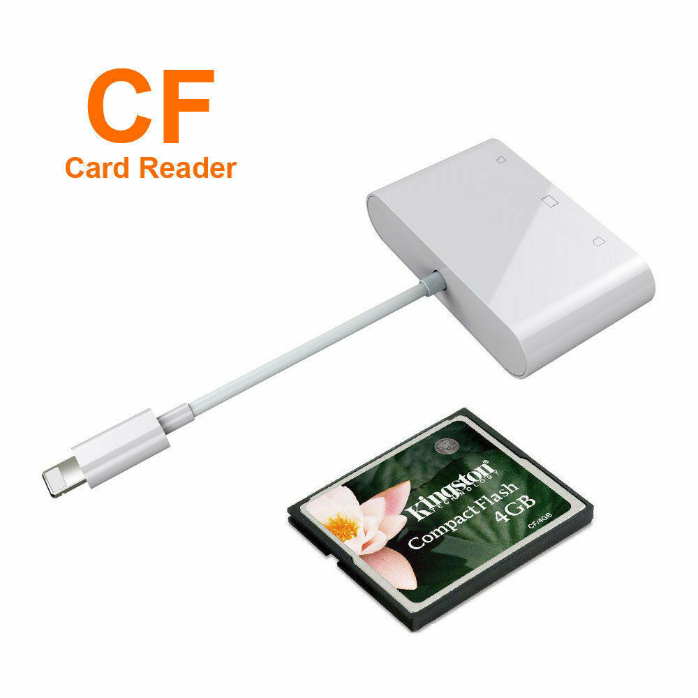 iOS 14 Camera Connection Kit USB TF SD Card Reader for iPad iPhone 12 11 X 8 7 6 - Fresh Stock Dated February 2026
