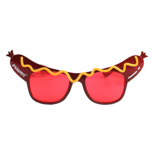 Novelty Costume Glasses Beach Party Supplies Funny Hot Dog Print Sunglasses - Fresh Stock Dated February 2026