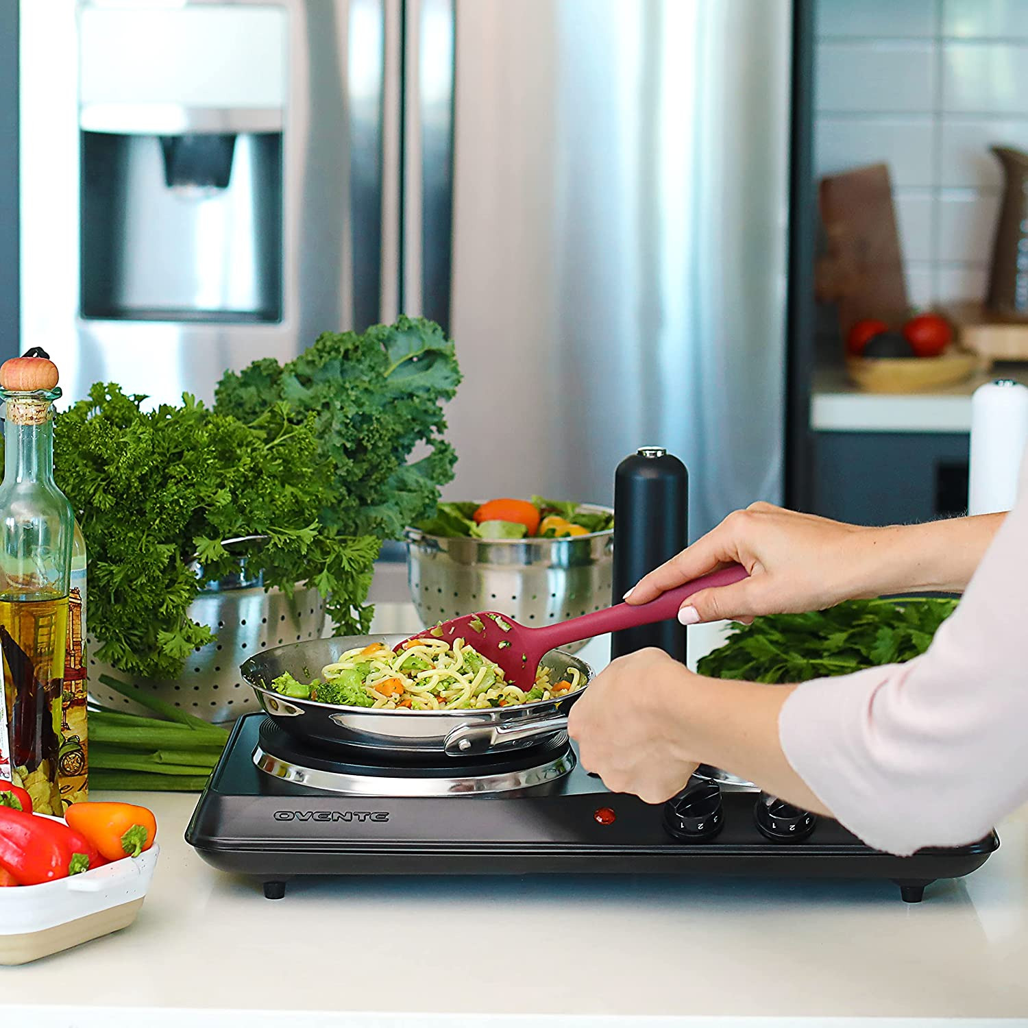 Double Cast Iron Burner 7 & 6 Inch Hot Plates, 1700W Electric Countertop - Fresh Stock Dated December 2025