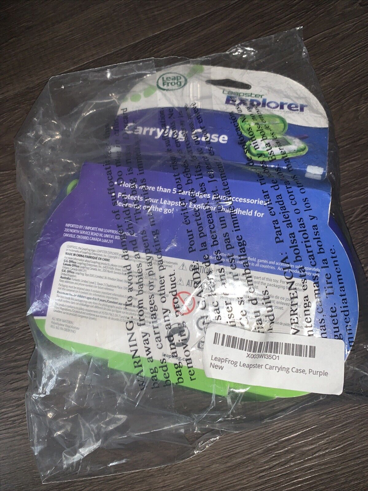 LeapFrog Leapste Explorer Carrying Case Green Purple BRAND NEW - Fresh Stock Dated February 2026