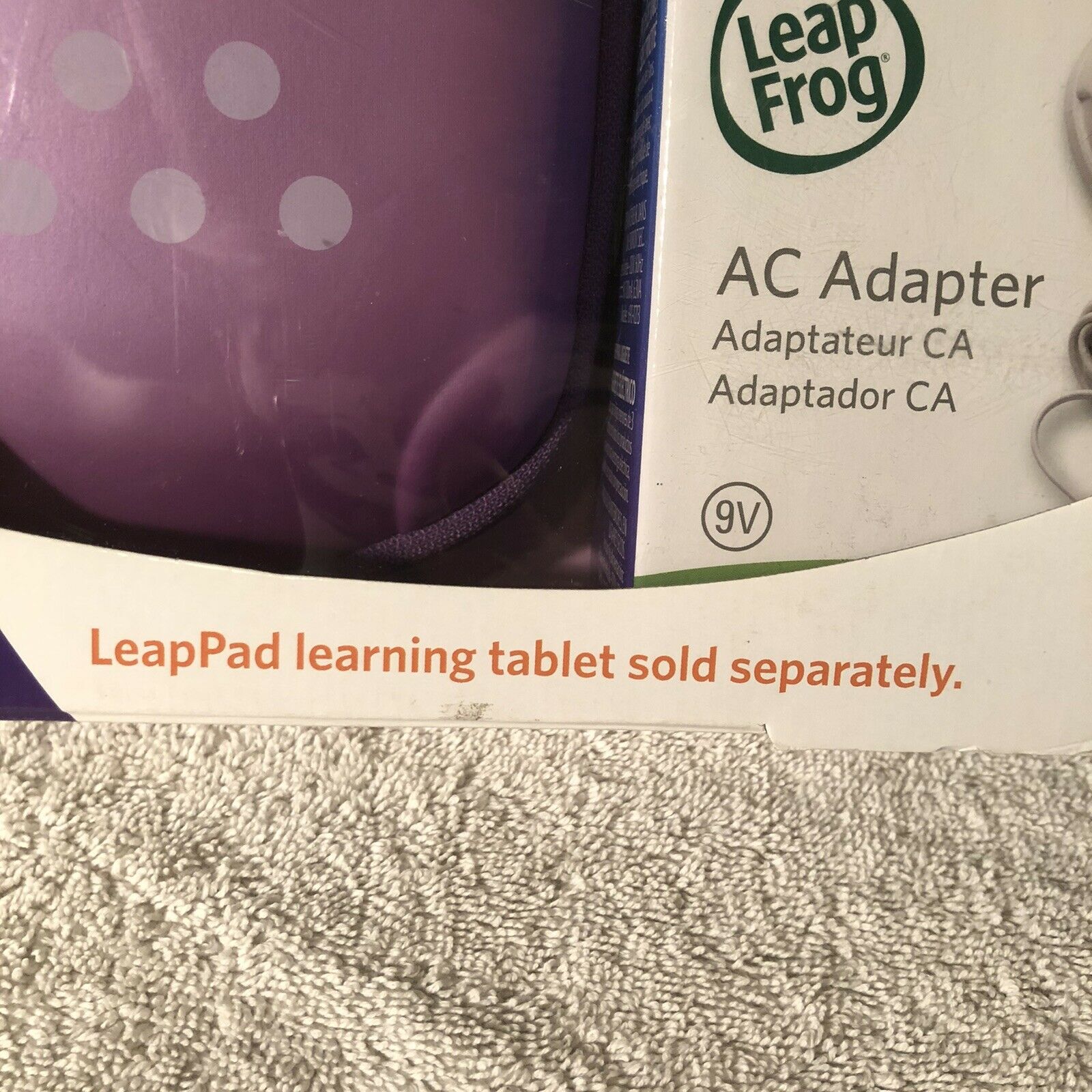 LeapPad Carry PURPLE & Play Accessories Case, Adapter,  App Card New in Box - Fresh Stock Dated February 2026