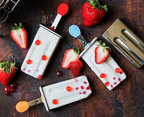 ecozoi Stainless Steel Popsicle Molds and Rack - 6 Ice Pop Makers + 6 Reusable - Fresh Stock Dated December 2025