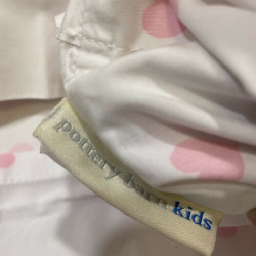 Pottery Barn Kids Standard Pillowcase Pair White Pink Hearts - Fresh Stock Dated December 2025