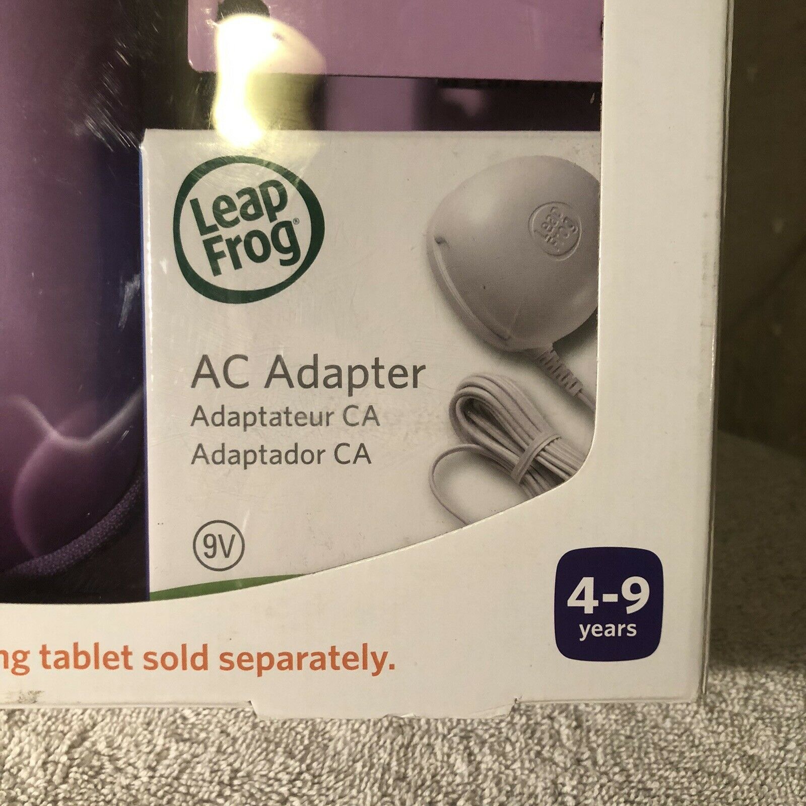 LeapPad Carry PURPLE & Play Accessories Case, Adapter,  App Card New in Box - Fresh Stock Dated February 2026