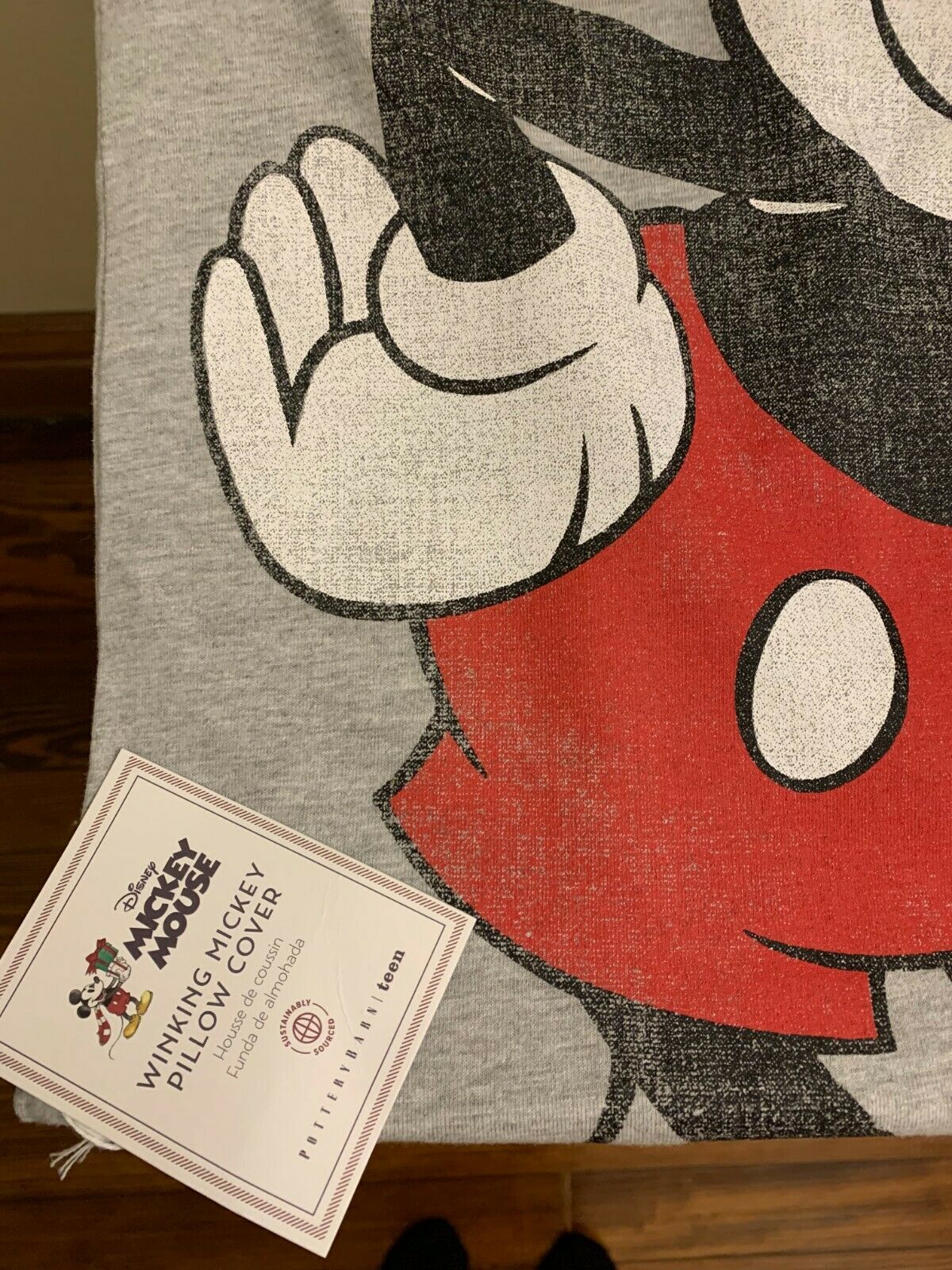 Pottery Barn MICKEY MOUSE pillow cover Disney wink vintage sham holiday gift 18