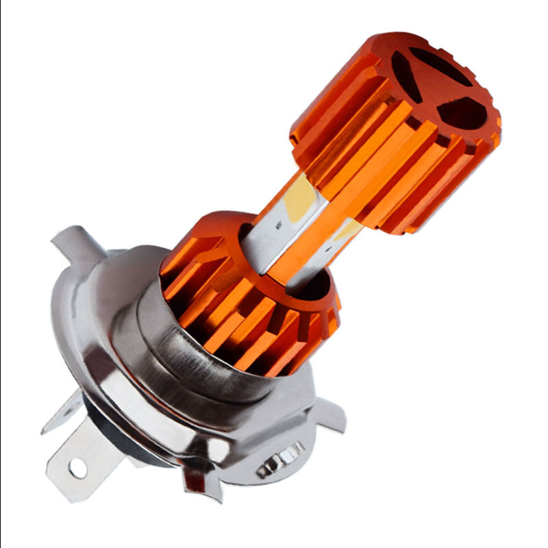 1x H4 3*COB LED Motorcycle Headlight Bulb High/Low Beam Fog Light 2000LM Scooter - Fresh Stock Dated February 2026
