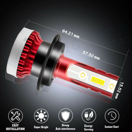 Xenon White 6000K 80W LED Bulbs Headlight For Kawasaki Ninja 300 650 ZX6R - Fresh Stock Dated February 2026