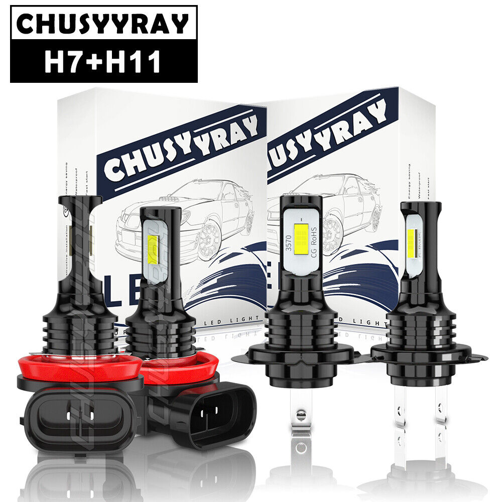 H7 H9 For Suzuki GSXR750 2006-2007 2011-2018 Motorcycle LED Headlight Blue Bulbs - Fresh Stock Dated February 2026