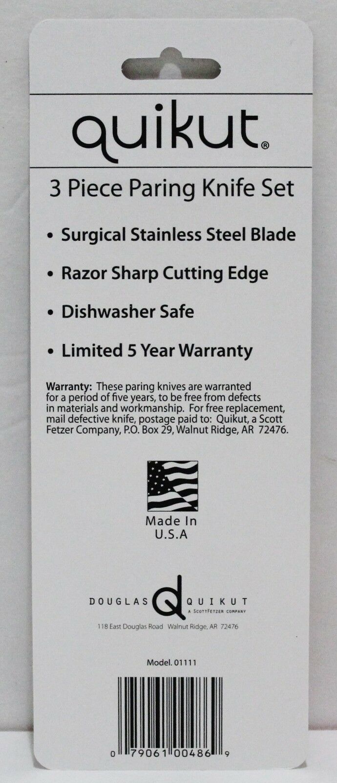 6x QUIKUT Paring Knives Knife Stainless Steel New Sealed MADE IN USA - Fresh Stock Dated December 2025