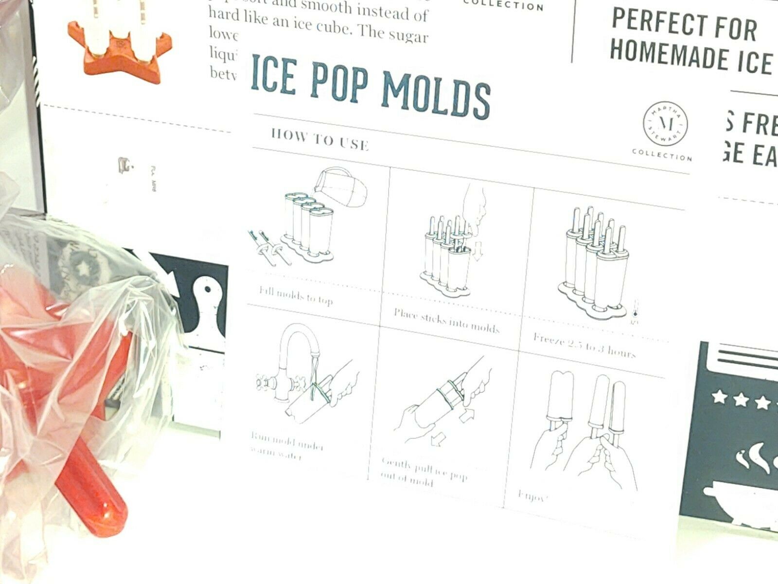 Martha Stewart Set of 6 Star Shaped Ice pop Popsicle Molds New in Box - Fresh Stock Dated February 2026