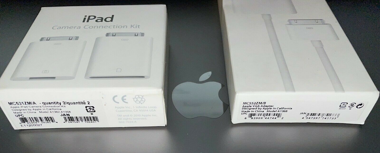 NEW Apple iPad Camera Connection MC531ZM/A A1362 A1358 + MC552ZM/B 30-pin A1368 - Fresh Stock Dated February 2026