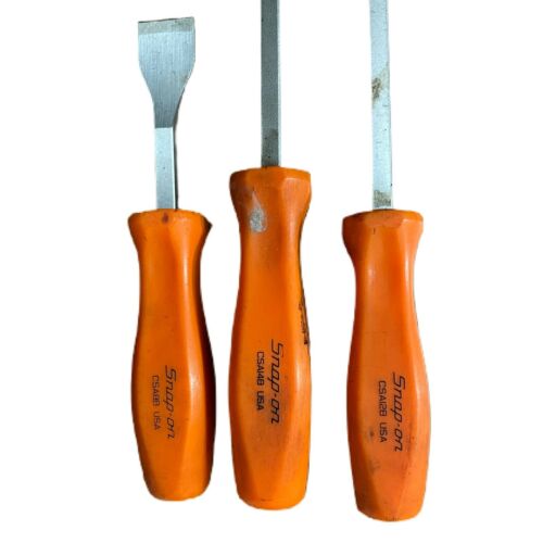 Snap-on 3 Piece Scraper Set, CSA8B, CSA12B,  CSA14B, Orange Handles, Look! - Fresh Stock Dated February 2026